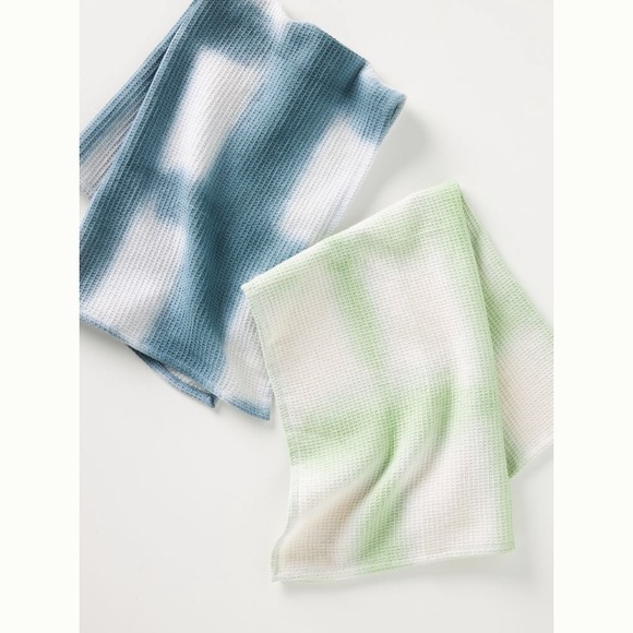 Anthropologie Other - Anthropologie Amie tie-dye dish towel Set/2 NWT